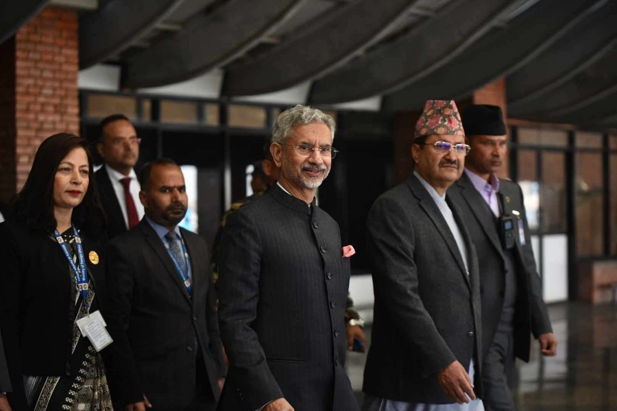 भारतीय विदेशमन्त्री जयशंकर काठमाडौँमा परराष्ट्रमन्त्रीले गरे स्वागत