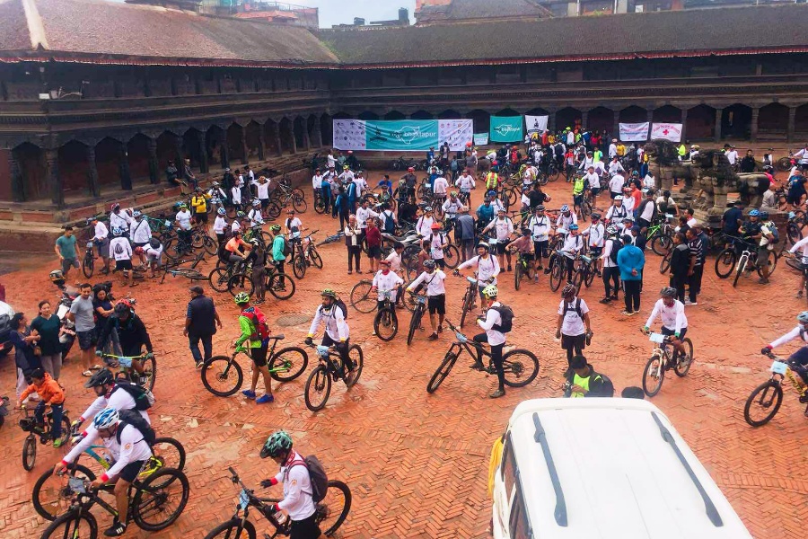 भक्तपुरमा कोरा साइक्लिङ च्यालेन्ज ६०० भन्दा बढी सहभागी 
