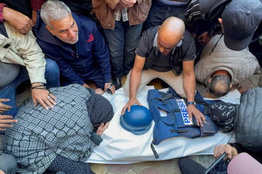 इजरायली आक्रमणबाट गाजामा १०० पत्रकारकाे मृत्यु
