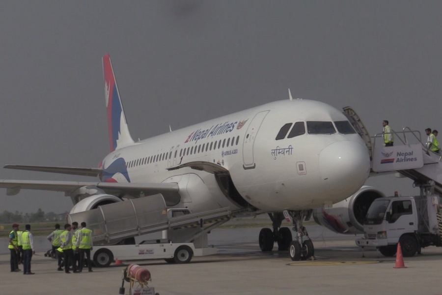 गौतमबुद्ध अन्तर्राष्ट्रिय विमानस्थलमा मंगलबारबाट नेपाल एयरलाइन्सको नियमित उडान