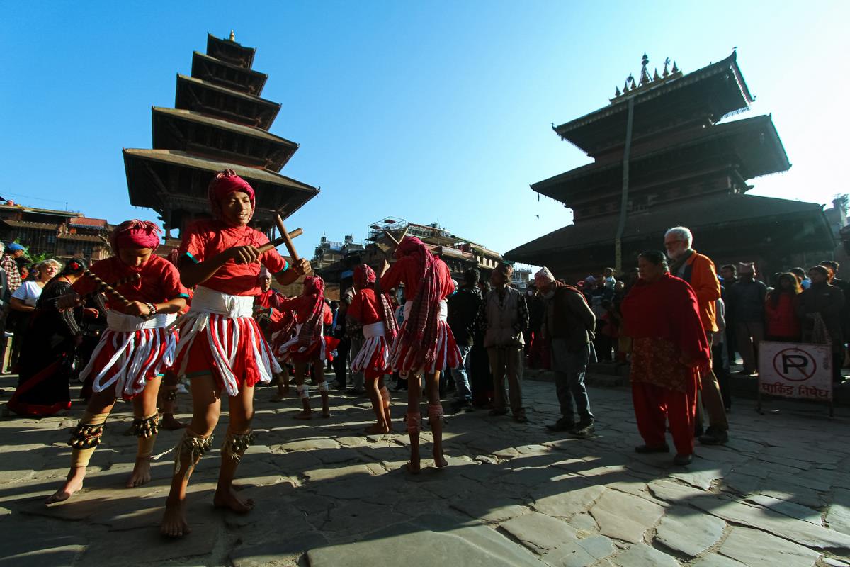 भक्तपुरवासीले मनाए नयाँ वर्ष