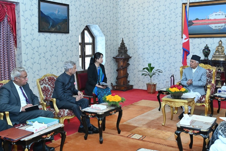 राष्ट्रपति पौडेलसँग भारतीय विदेशमन्त्रीको शिष्टाचार भेट