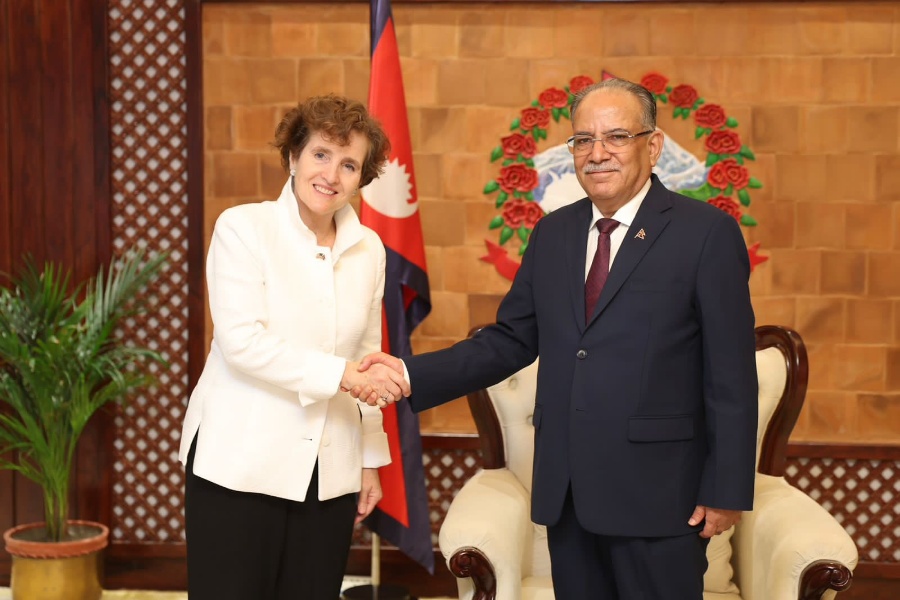 प्रधानमन्त्रीसँग एमसीसीका सीईओको भेट, द्विपक्षीय सहकार्यबारे छलफल