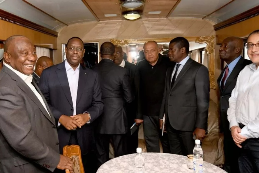 दक्षिण अफ्रिकी राष्ट्रपति शान्ति अभियानको नेतृत्व गर्दै रुसमा, युद्ध अन्त्यका लागि पहल गर्ने