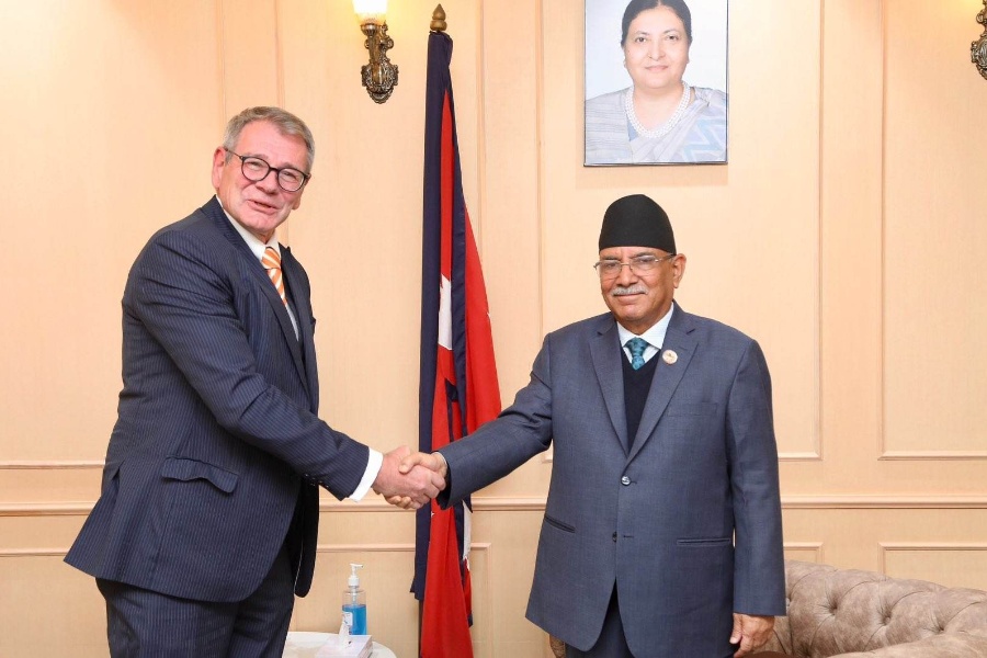 प्रधानमन्त्री दाहाल र जर्मन राजदूतबीच भेटवार्ता