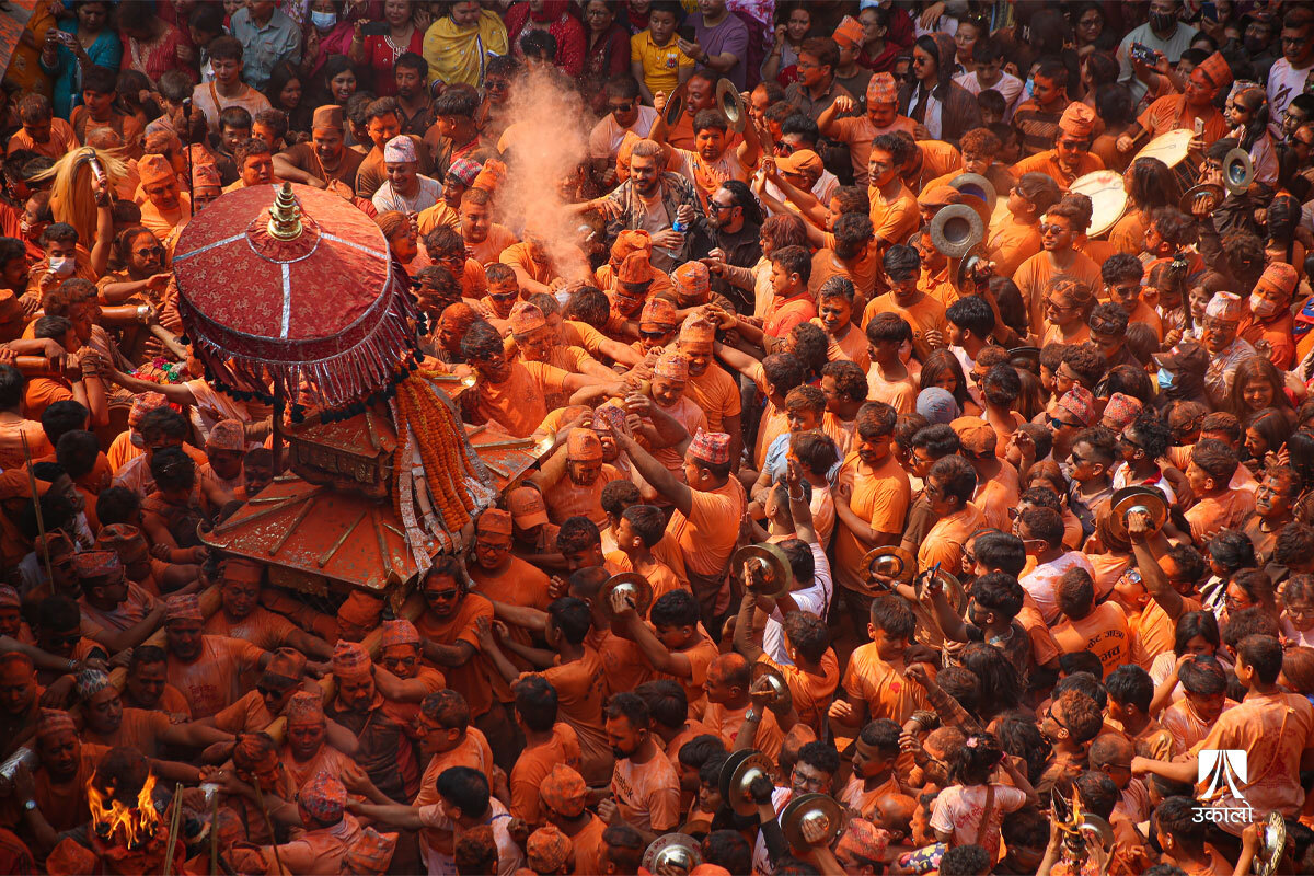 सिन्दूरजात्रामा रंगिएको मध्यपुरथिमी (तस्वीरहरू)