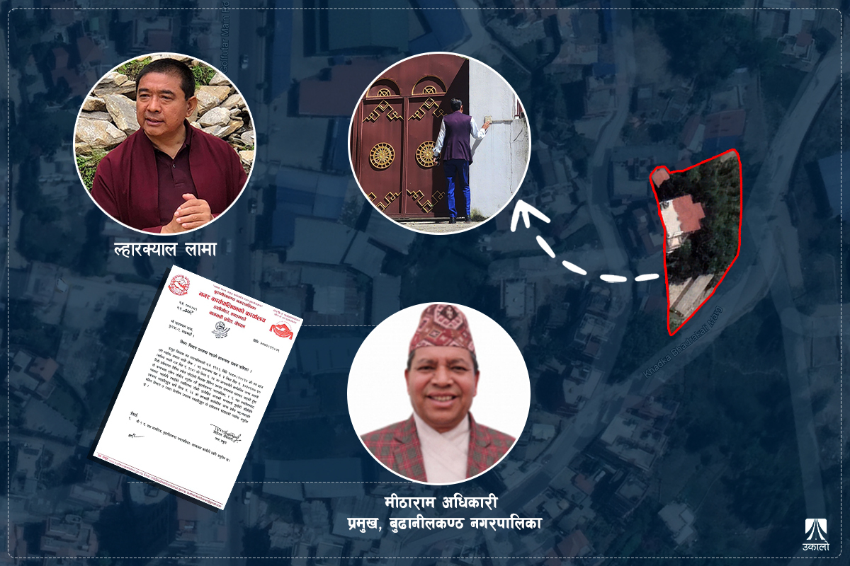 सरकारी जग्गा हडपेका ल्हारक्यालले अटेर गरेपछि नगरपालिकाले काट्यो ७ दिने ताकेता पत्र