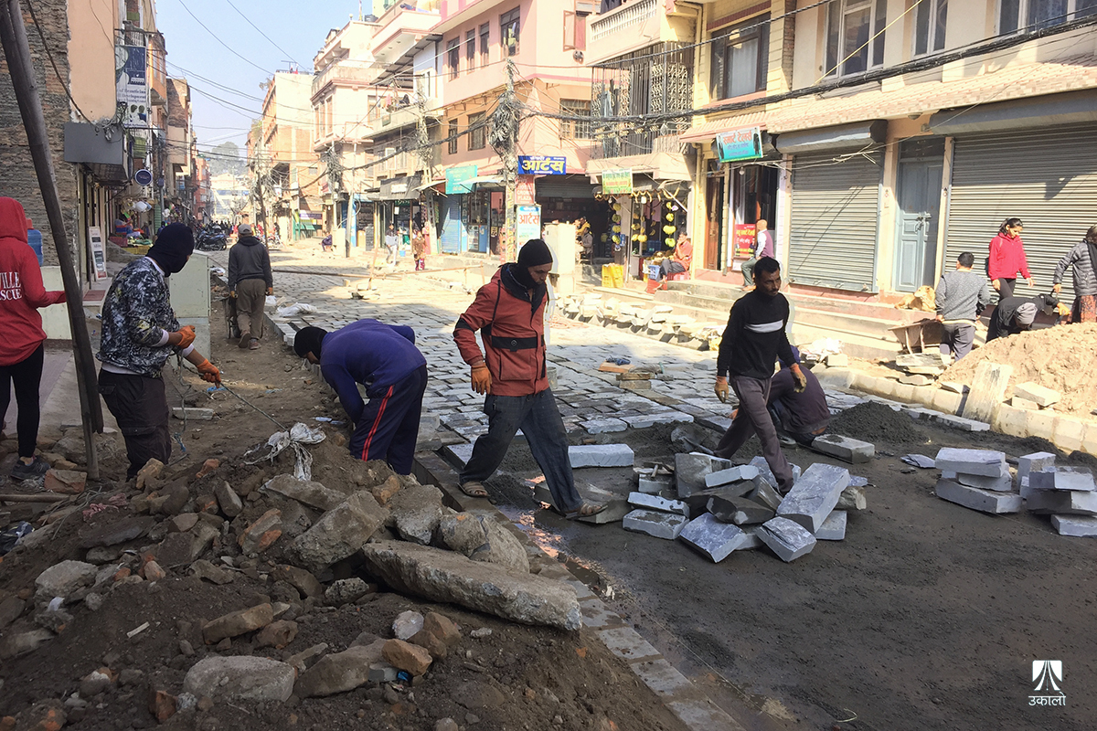 नक्सालमा बल्झिएको ‘हेरिटेज वाक वे’ विवादः कस्तो बन्दैछ सडक?