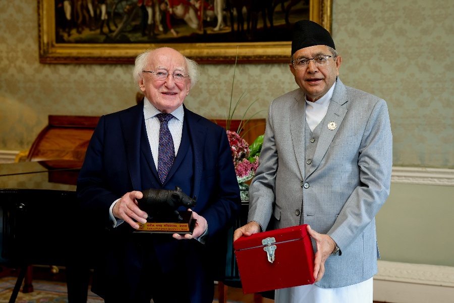 सभामुख घिमिरे र आयरल्यान्डका राष्ट्रपतिबीच शिष्टाचार भेट