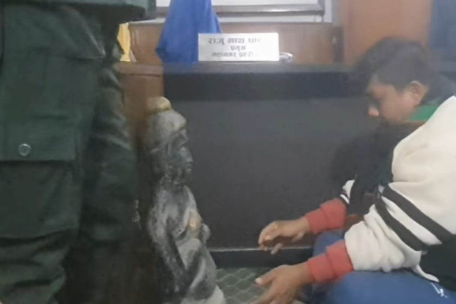 अनधिकृत संरचना हटाउँदा भेटिएको शंखरधरको मूर्ति ‘पुरातात्त्विक महत्त्वको होइन’