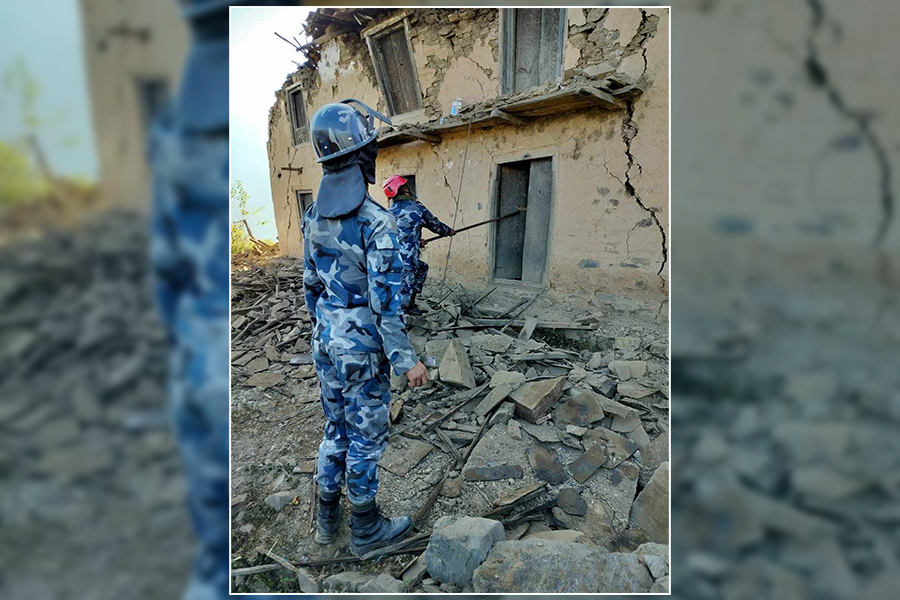 भूकम्प प्रभावित क्षेत्रमा सशस्त्रका ३६७ जनशक्ति परिचालन