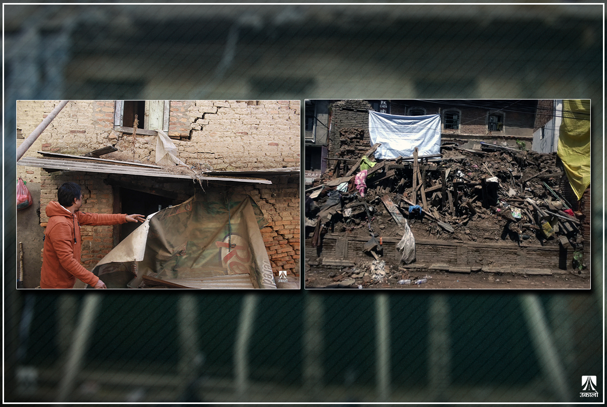 ६ पुस्तादेखि कपाली परिवार बसिरहेको सत्तल जब खाली गराइयो