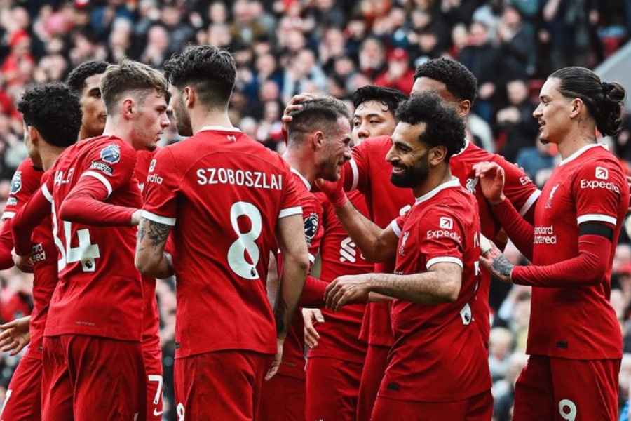 ब्राइटनलाई हराउँदै लिभरपुल शीर्ष स्थानमा, म्यानचेस्टर सिटी र आर्सनलले अंक बाँडे