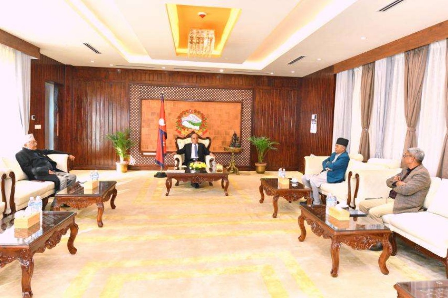 बालुवाटारमा प्रधानमन्त्री, देउवा र ओलीबीच भेटवार्ता