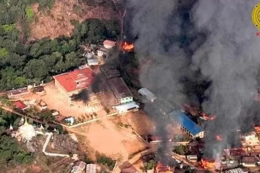 म्यान्मार सेनाको आक्रमणबाट शान राज्यको एक गुम्बामा २८ जनाको मृत्यु