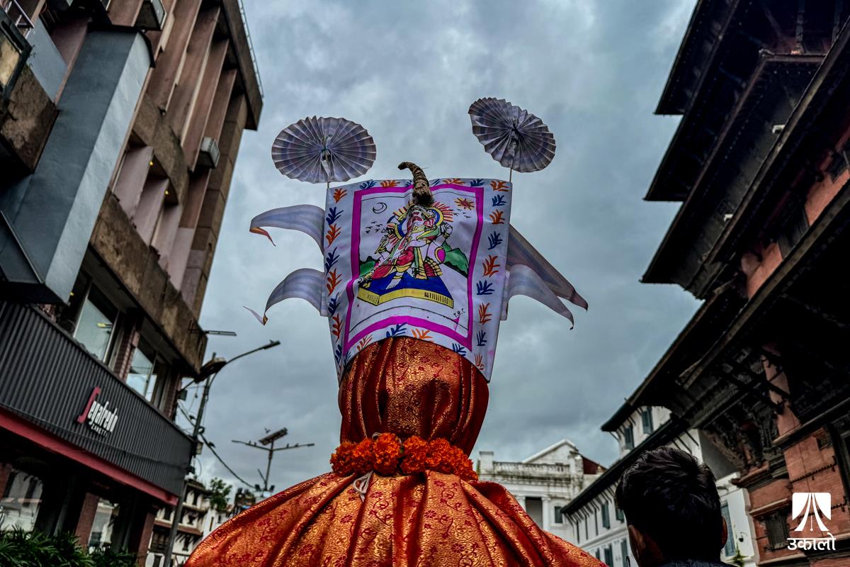 बसन्तपुर र न्युरोड क्षेत्रमा गाईजात्रा