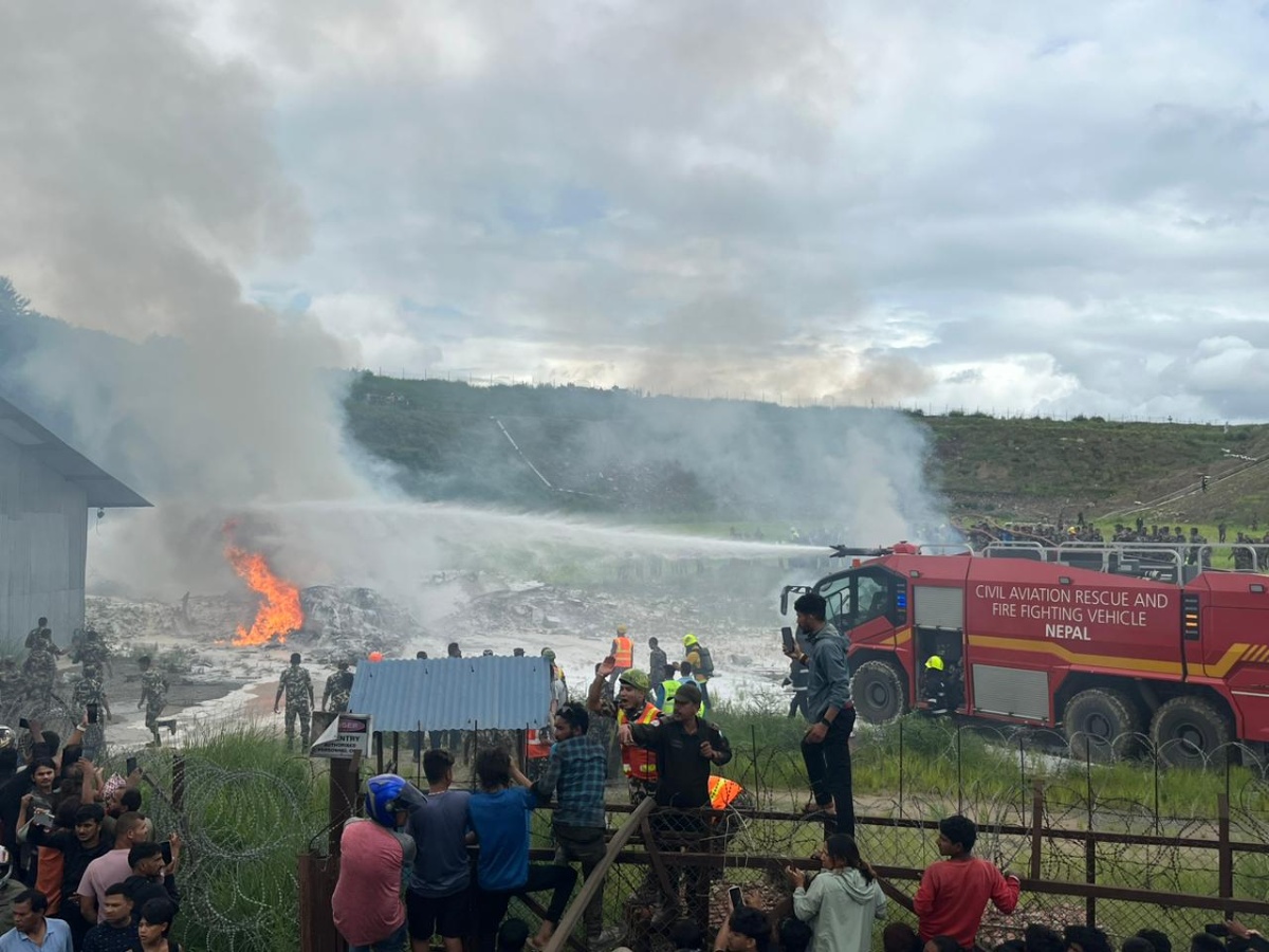 त्रिभुवन अन्तर्राष्ट्रिय विमानस्थलमा सौर्य एयरलाइन्सको जहाज दुर्घटना