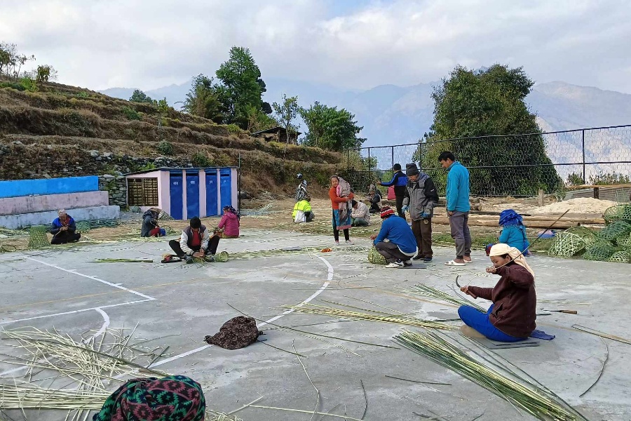 चोयाका सामान बनाउने सीप संरक्षण र हस्तान्तरण गर्न तालिम