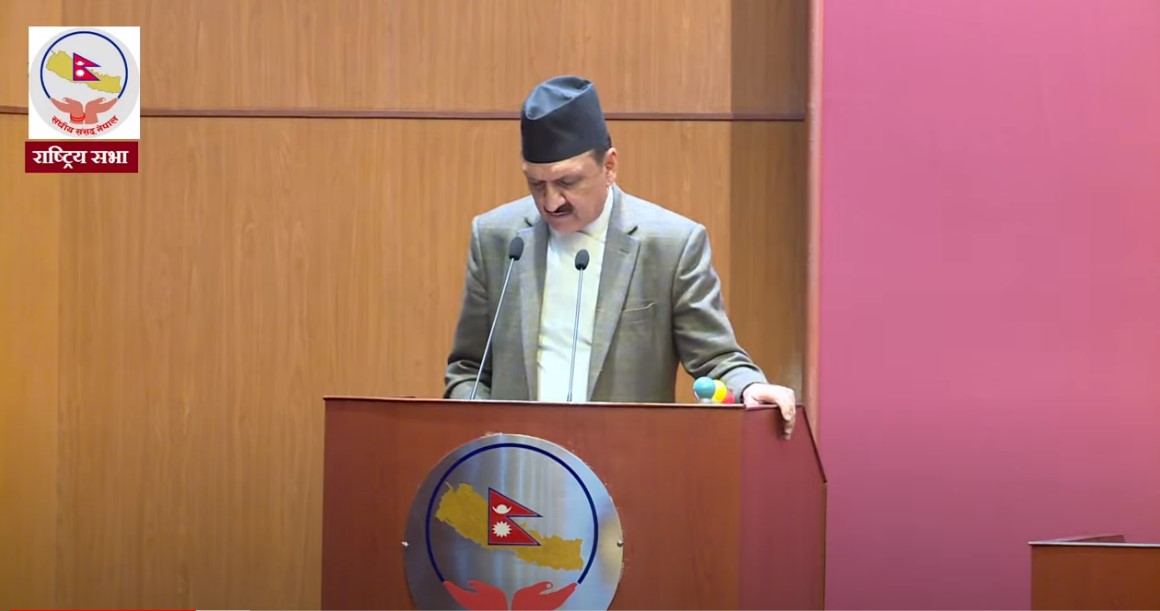 अर्थमन्त्री महतद्वारा राष्ट्रियसभामा ‘विनियोजन विधेयक, २०८०’ पेश