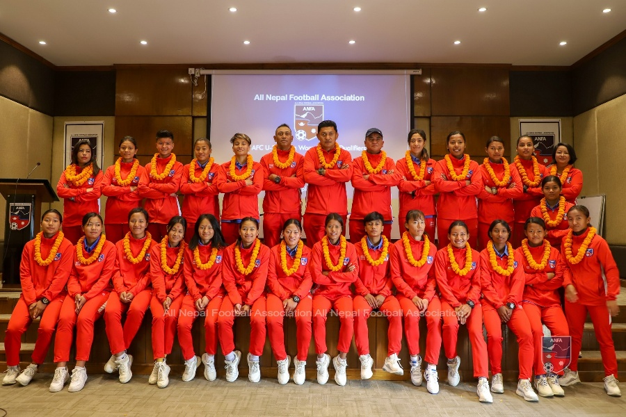 यू–२० महिला एसियन कप छनोट :  प्यालेस्टाइन जाने नेपाली टोलीको बिदाइ