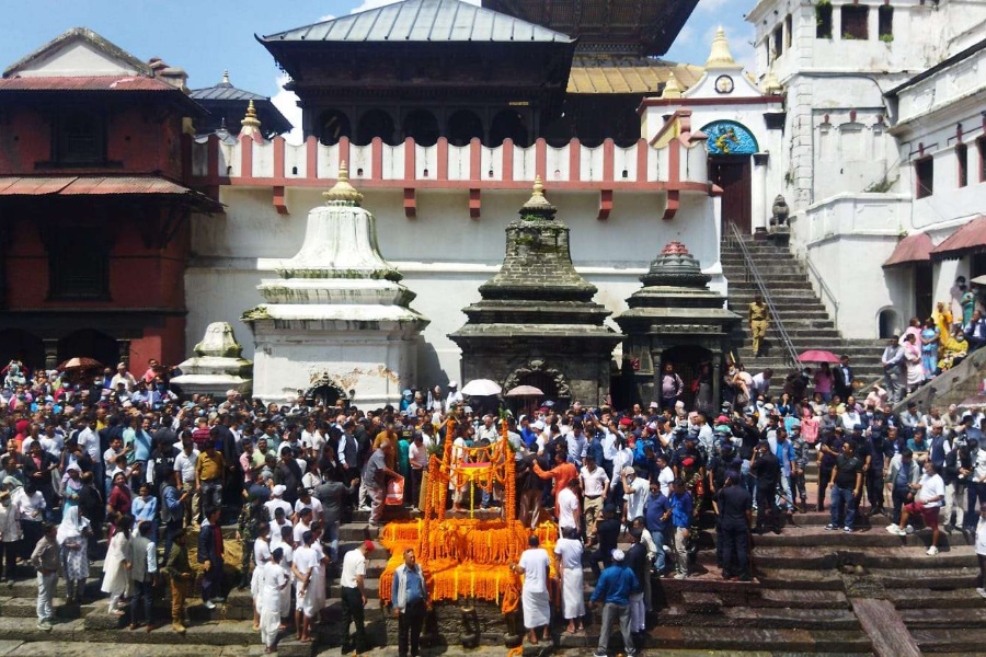 पशुपति आर्यघाटमा सुवास नेम्वाङको अन्तिम बिदाइ