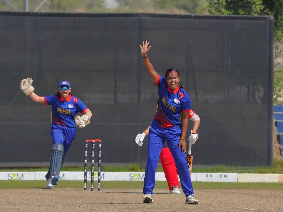 यू१९ महिला विश्वकप एशिया छनोट: यूएईले नेपाललाई दियो १२३ रनको लक्ष्य