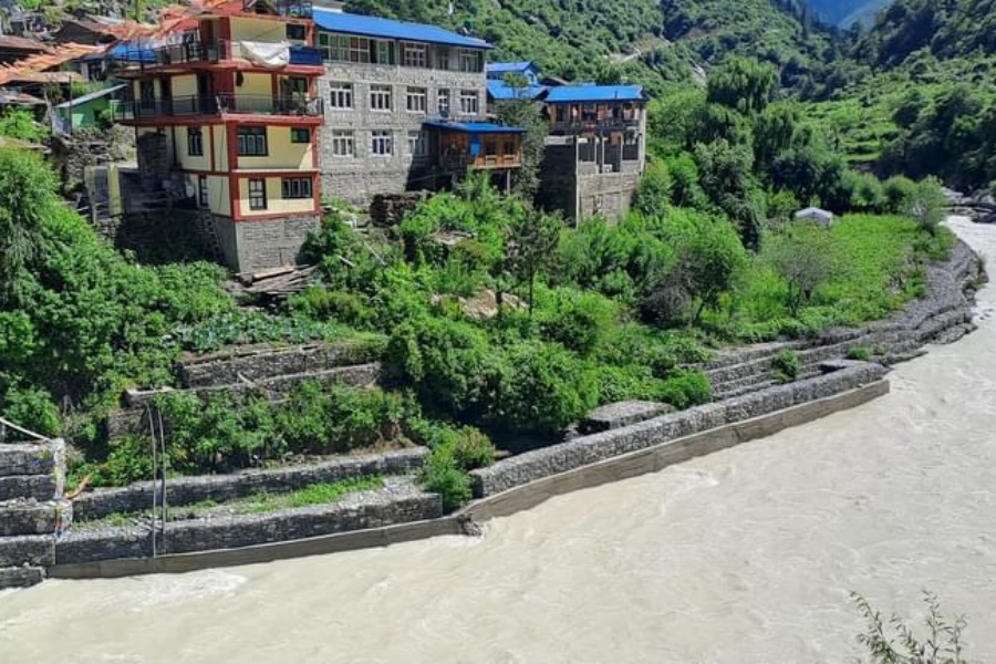 तिल्चेको बस्ती अझै बाढीको जोखिममा