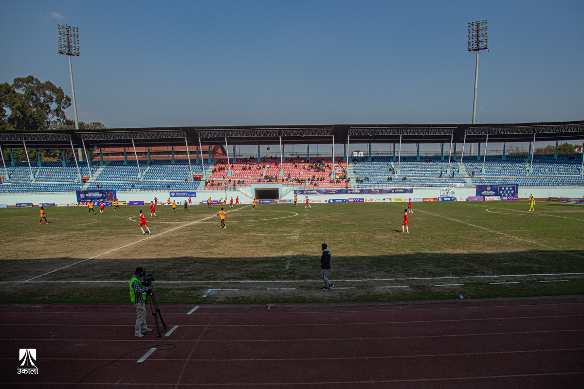 अत्यधिक गतिविधिले बिग्रियो दशरथ रंगशालाको मैदान, एन्फाले गुमाउँदैछ अन्तर्राष्ट्रिय प्रतियोगिता