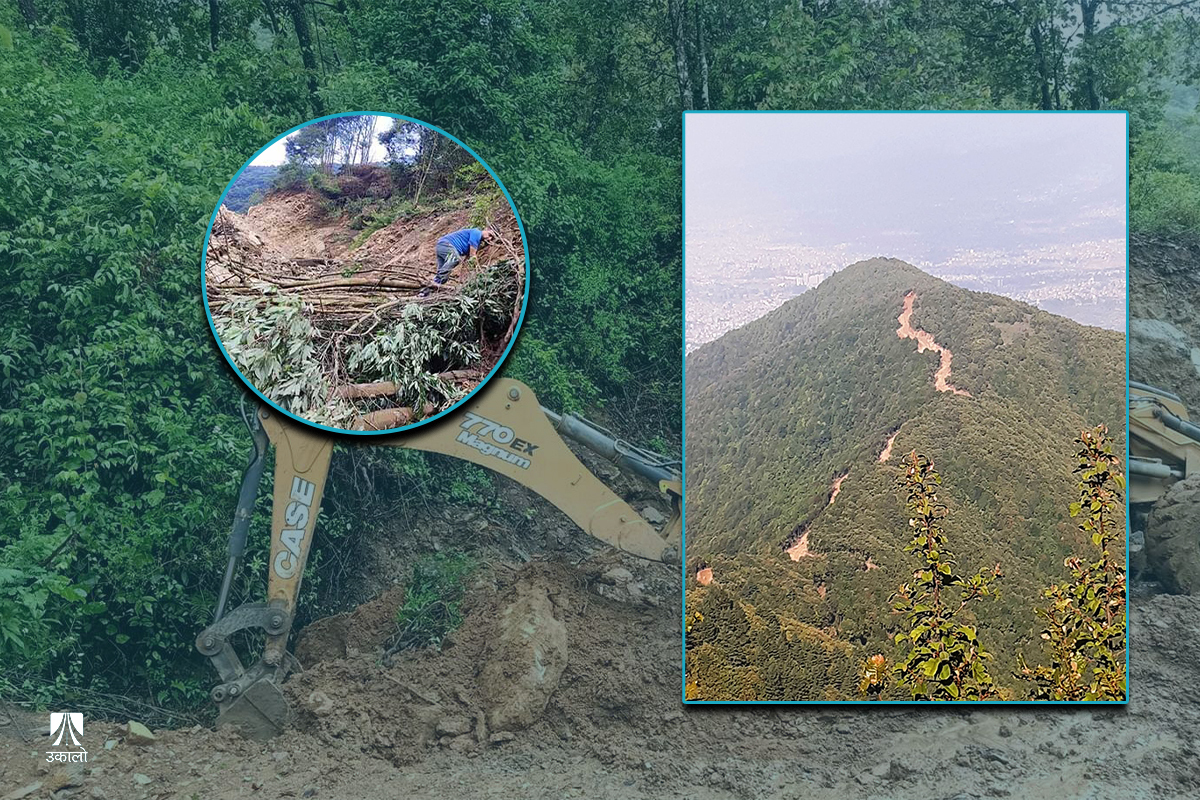 पैदलमार्ग मासेर काठमाडौँका डाँडासम्मै धमाधम सडक, अब कहाँ जाने हाइकिङ?