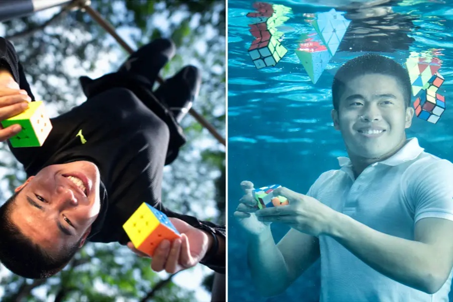 पानीमुनि साढे ९ सकेन्डमा 'रुबिक क्युब' हल