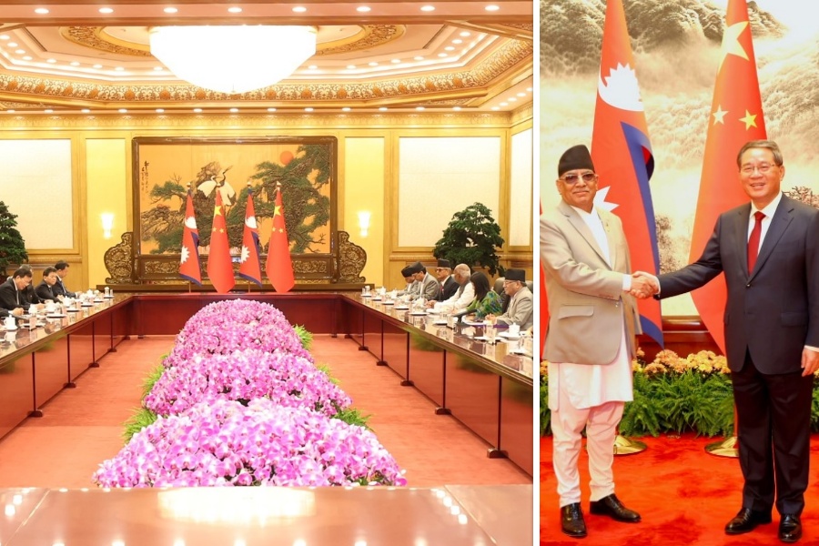 प्रधानमन्त्री दाहाल र चिनियाँ समकक्षीबीच भेटवार्ता