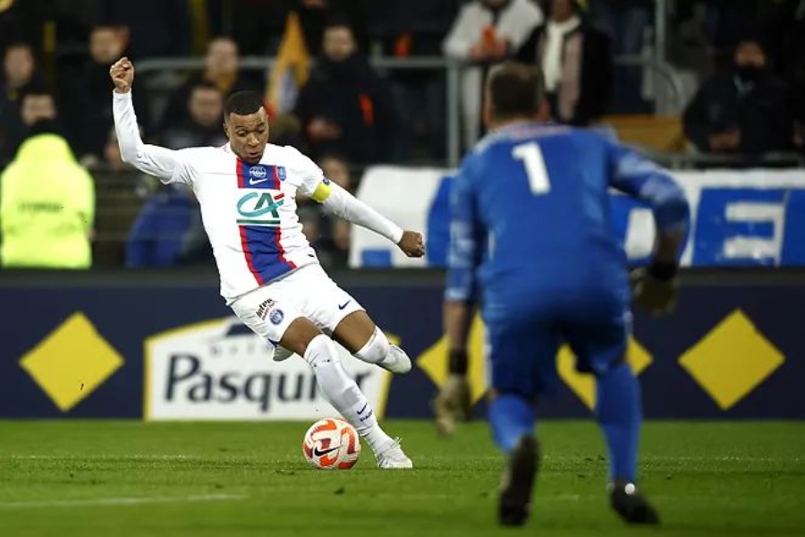 फ्रेन्च कपमा पीएसजीद्वारा डी कासेल पराजित, एमबाप्पेको ५ गोल