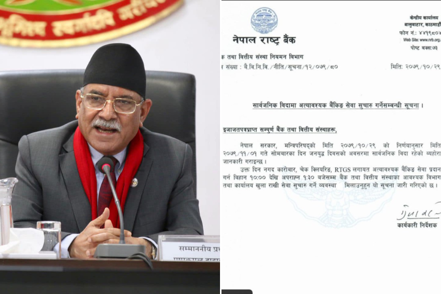 प्रधानमन्त्रीको प्रतिबद्धताविपरीत सार्वजनिक बिदा, खुले संस्थागत विद्यालय, बैंक र वित्तीय संस्था