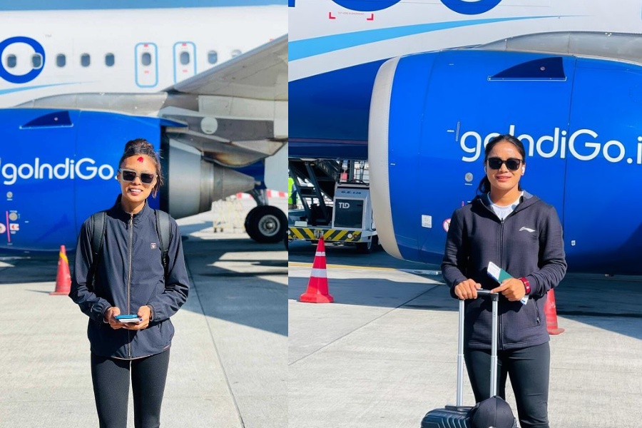 अन्जिला र गीता आई लिग खेल्न भारत प्रस्थान