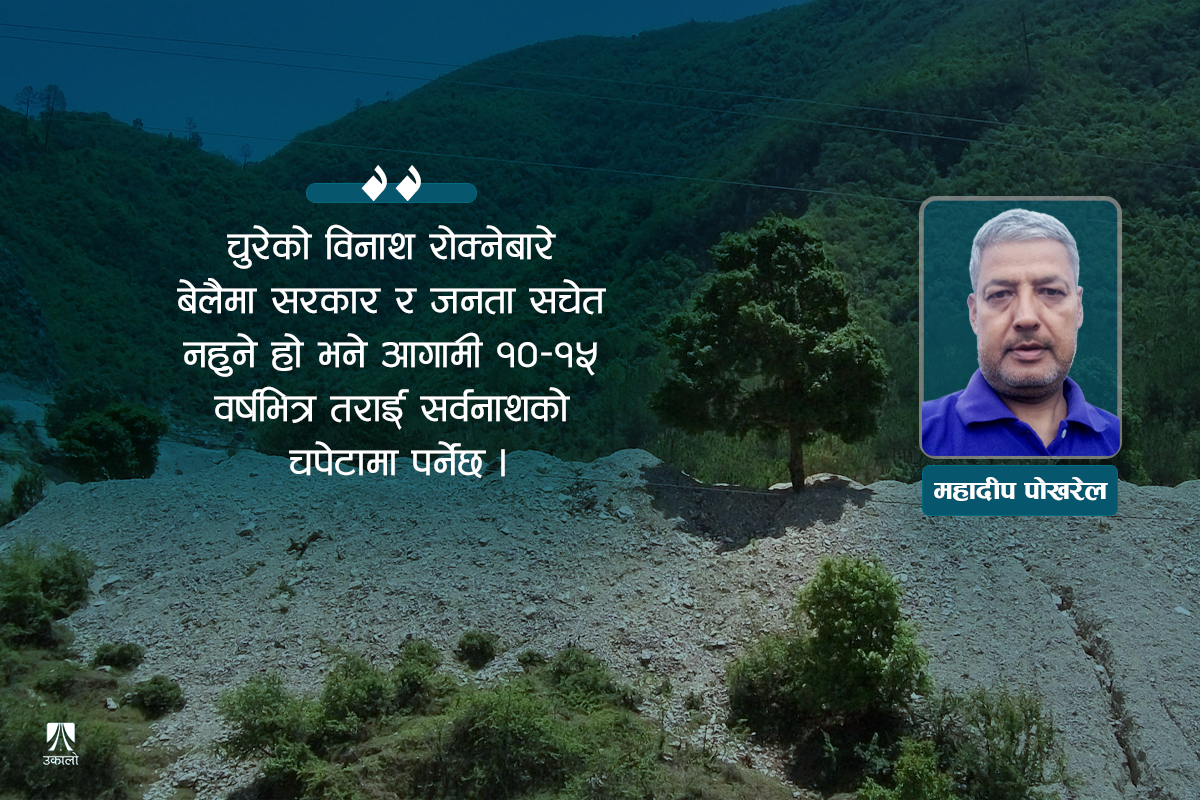 चुरेको दोहन, ‘माटो’ बेचेर भोज 