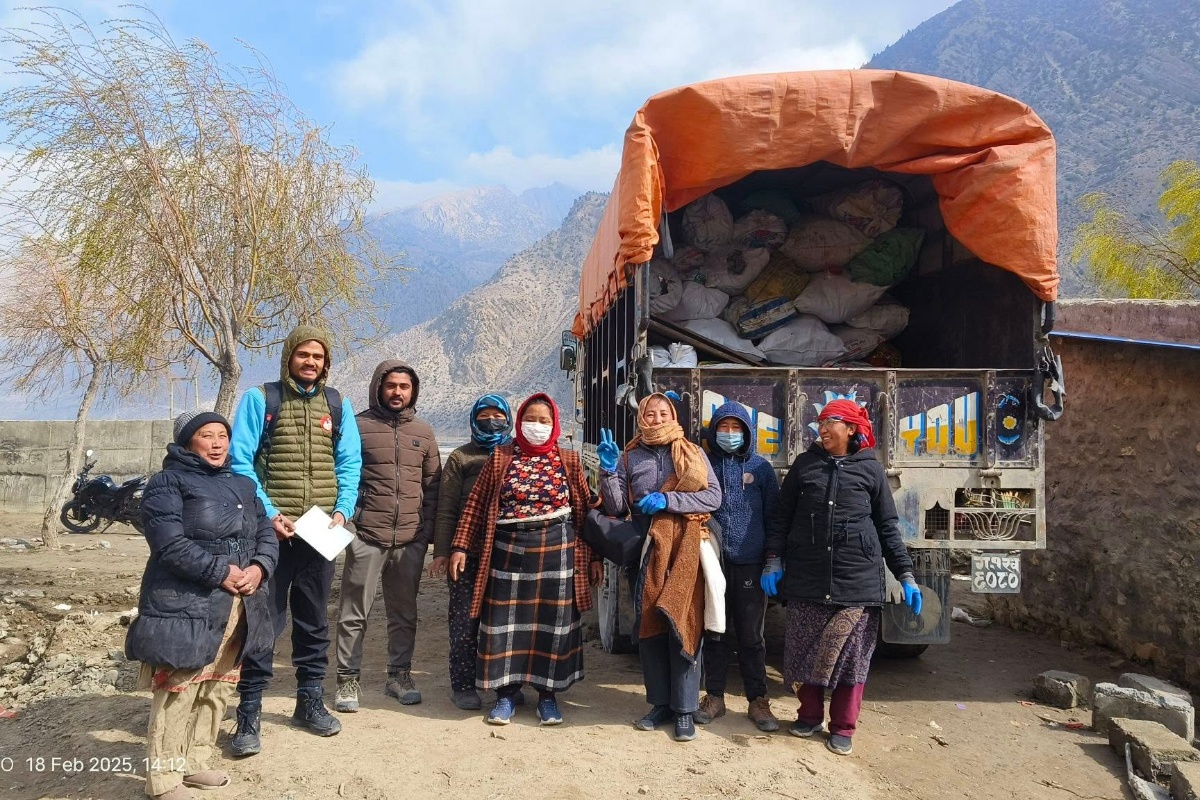 मुस्ताङमा सिसा, धातु र प्लास्टिकजन्य फोहोर व्यवस्थापन अभियान