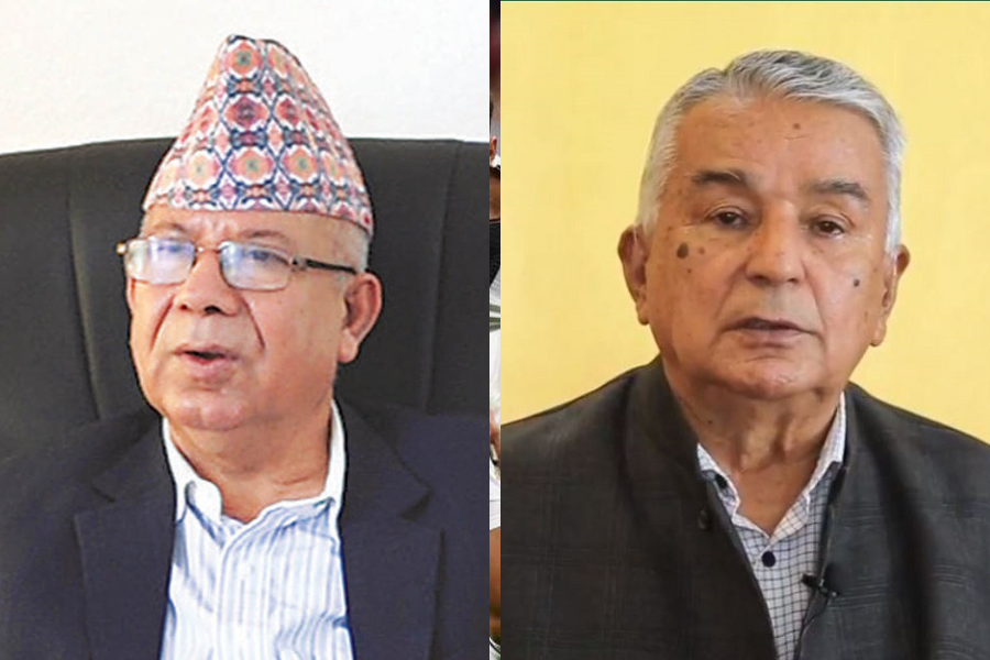 रामचन्द्र पाैडेल र माधव नेपालबीच भेटवार्ता