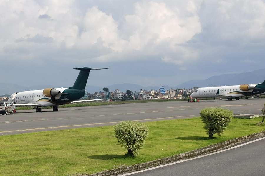 समस्या देखिएपछि सौर्यको जहाज पार्किङ–वेमै फिर्ता