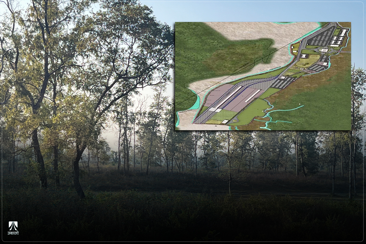 दोधारा–चाँदनी सुख्खा बन्दरगाह निर्माण गर्न रुख कटान शुरू