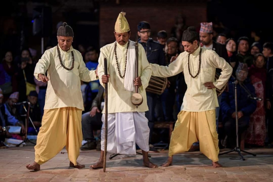 कात्तिक नाचको तेस्रो दिन : ‘बाथः बाखः’ नाच हुने