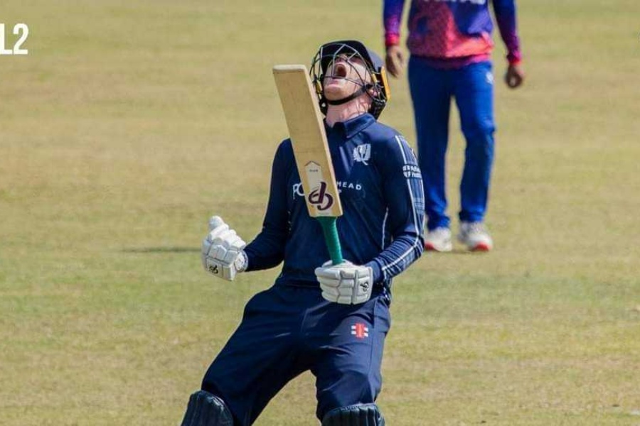 स्कटल्यान्डद्वारा नेपाललाई २७५ रनको लक्ष्य, लीस्कको शतक