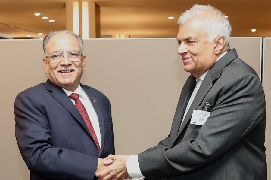 प्रधानमन्त्री र श्रीलंकाका राष्ट्रपतिबीच भेट, बहुपक्षीय सहकार्यबारे छलफल