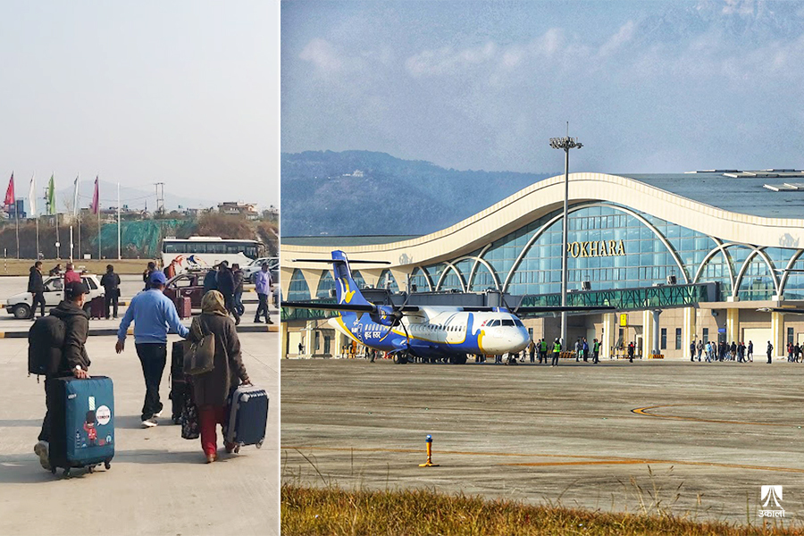 पोखरा विमानस्थल सञ्चालनपछि यात्रुलाई सास्ती : न सार्वजनिक यातायात, न तोकियो भाडादर