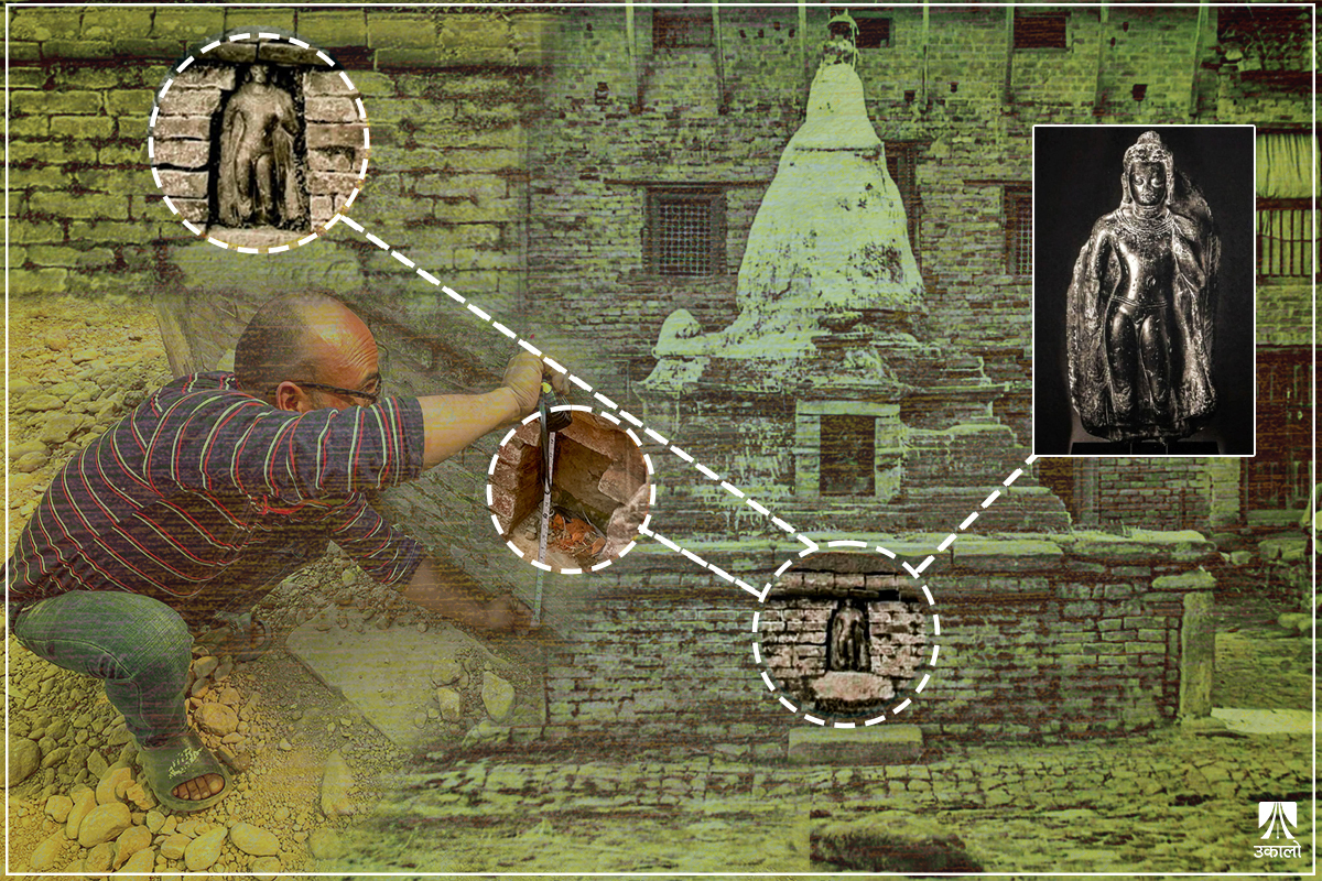 मूर्तिको पर्खाइः बुंगमतीवासी बाजा ठिक्क पारेर भोजको तयारीमा छन्