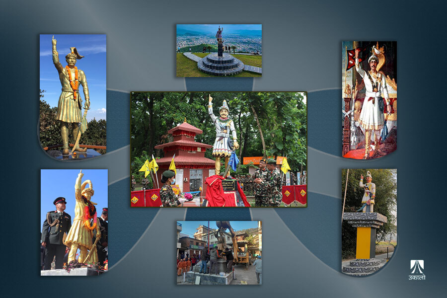 डेढ दशकअघि भत्काइन्थ्यो, अहिले धमाधम ठड्याइँदै पृथ्वीनारायणका शालिक 