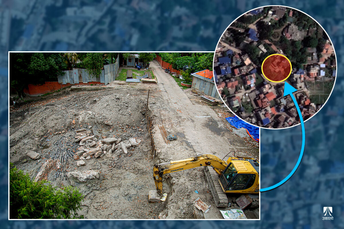 सँधियारलाई मिचेर अरुण–शिला चौधरीको ‘बंगला बनाउन’ वडा कार्यालयको मिलेमतो, महानगरको अनुमोदन