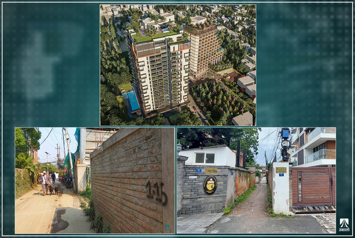 समिट अपार्टमेन्टका लागि नक्सामा रहेको गोरेटो बाटोलाई ६ मिटर बनाइदिँदै ललितपुर महानगर