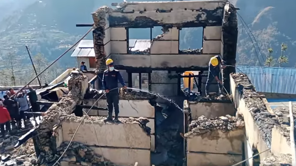 लिखुपिके गाउँपालिका कार्यालयमा आगलागी