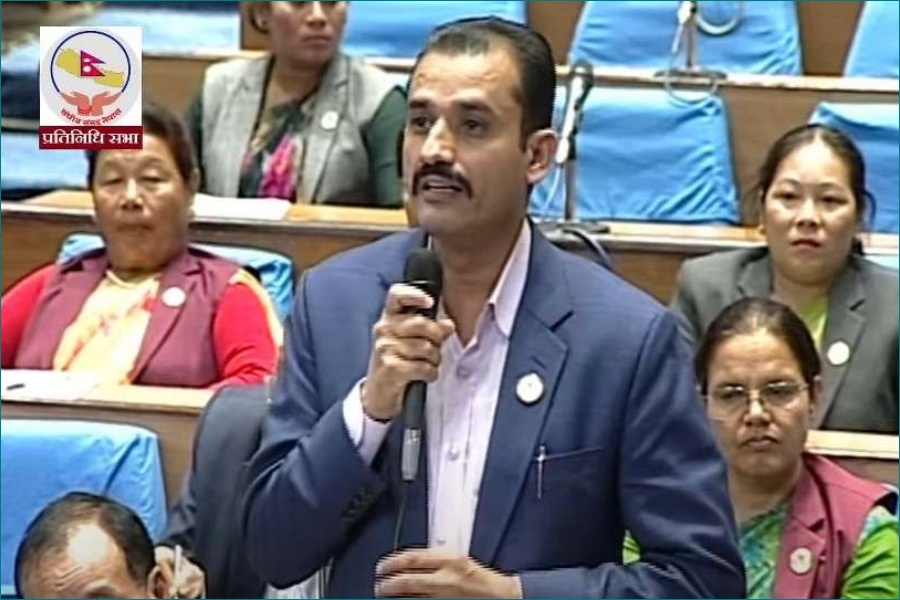 संसद्लाई राजनीतिक कुण्ठा व्यक्त गर्ने थलो नबनाऔँः सांसद सापकोटा