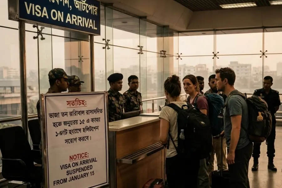 बांग्लादेशमा एक महिना ‘अन अराइभल भिसा’ बन्द